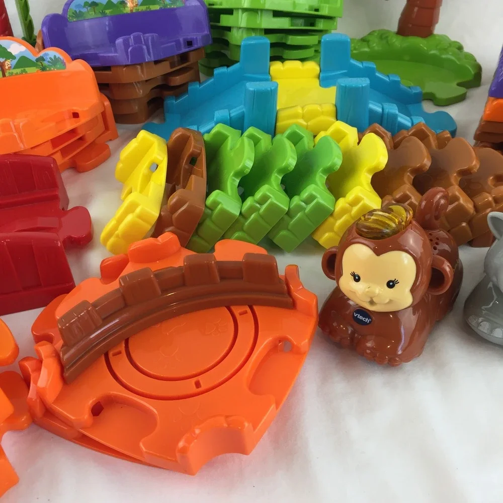VTech Go Go Smart Animals Monkey Rhino Figures 55 Track Pieces Tested